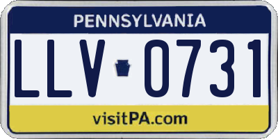 PA license plate LLV0731