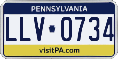 PA license plate LLV0734