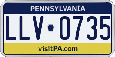 PA license plate LLV0735