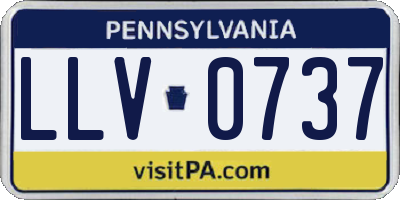 PA license plate LLV0737