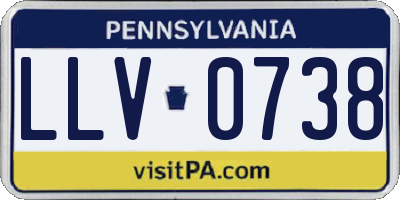 PA license plate LLV0738