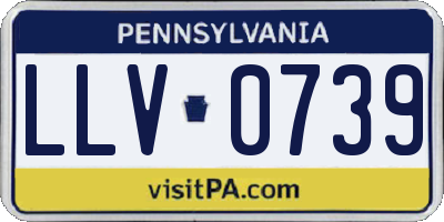PA license plate LLV0739