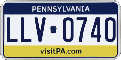 PA license plate LLV0740
