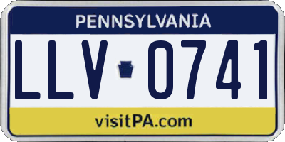 PA license plate LLV0741