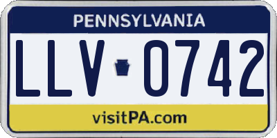 PA license plate LLV0742