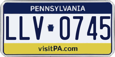 PA license plate LLV0745