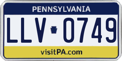 PA license plate LLV0749