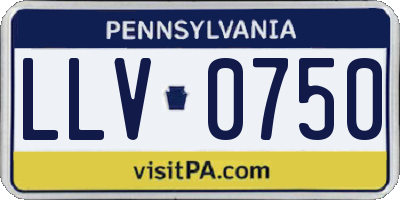 PA license plate LLV0750