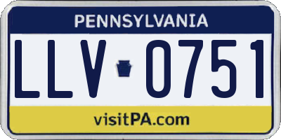 PA license plate LLV0751