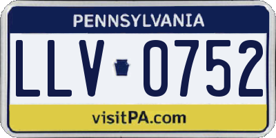 PA license plate LLV0752