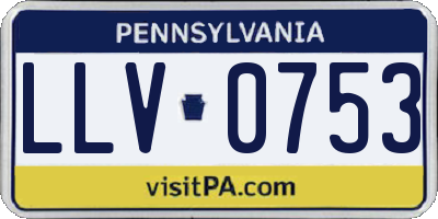 PA license plate LLV0753