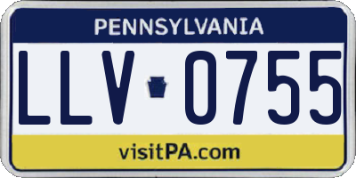 PA license plate LLV0755