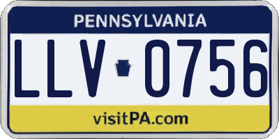 PA license plate LLV0756