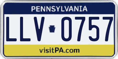 PA license plate LLV0757