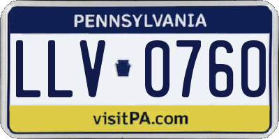 PA license plate LLV0760