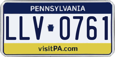 PA license plate LLV0761