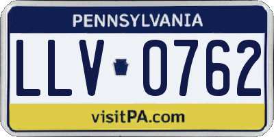 PA license plate LLV0762