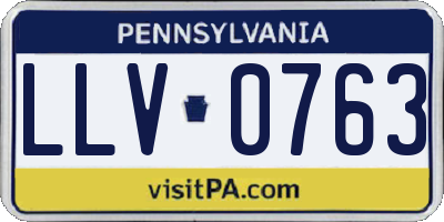 PA license plate LLV0763