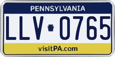 PA license plate LLV0765