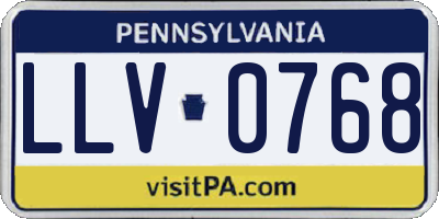 PA license plate LLV0768