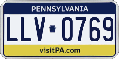 PA license plate LLV0769