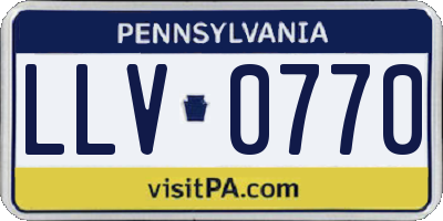 PA license plate LLV0770