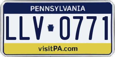 PA license plate LLV0771