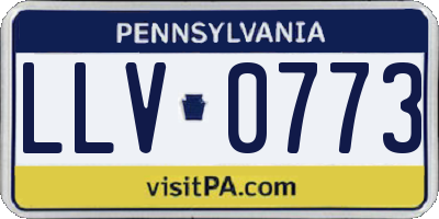PA license plate LLV0773