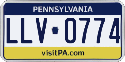 PA license plate LLV0774