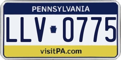 PA license plate LLV0775