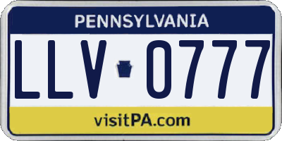 PA license plate LLV0777