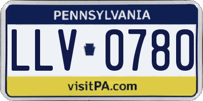 PA license plate LLV0780