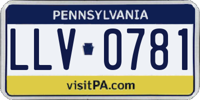 PA license plate LLV0781