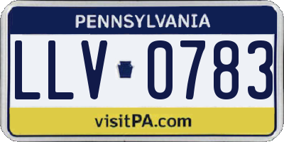 PA license plate LLV0783