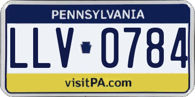 PA license plate LLV0784