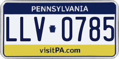 PA license plate LLV0785