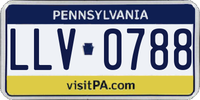 PA license plate LLV0788