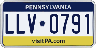PA license plate LLV0791