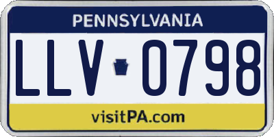 PA license plate LLV0798