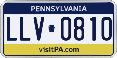 PA license plate LLV0810