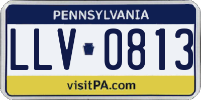 PA license plate LLV0813