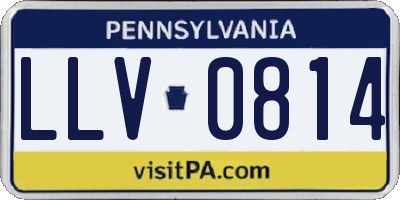 PA license plate LLV0814