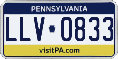 PA license plate LLV0833