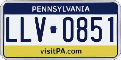 PA license plate LLV0851
