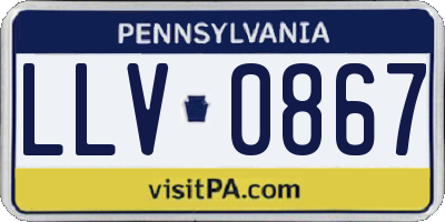 PA license plate LLV0867