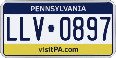 PA license plate LLV0897