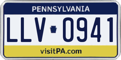 PA license plate LLV0941