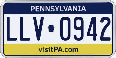 PA license plate LLV0942