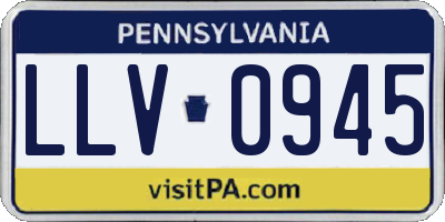 PA license plate LLV0945