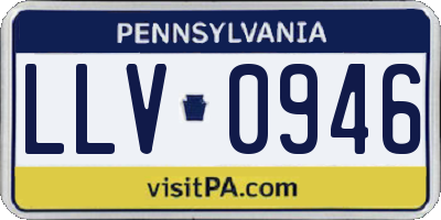 PA license plate LLV0946